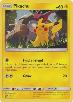 Slightly Played, English - 1 x Pokemon Pikachu - SM234 - Holo Promo Sun and Moon - Image 1