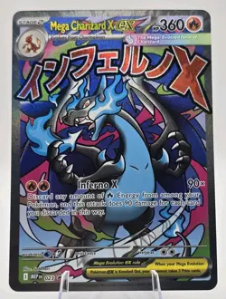 Mega Charizard X ex 023 Me: Mega Evolution UPC Promo Holo Full Art Pokemon - NM - Image 1