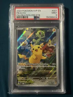 Pokemon Pikachu 027 Sv: Scarlet & Violet Promo Holo 2023 PSA 9 - Image 1