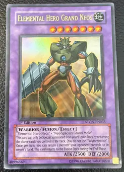 YUGIOH ELEMENTAL HERO GRAND NEOS ULTRA RARE 1ST EDITION STON-EN035 LP - Image 1