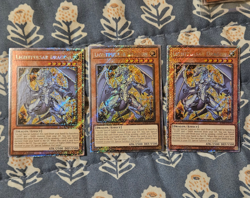 Yugioh! Lightpulsar Dragon x3 (Platinum Secret Rare) RA04-EN176 1st Edition NM - Image 1
