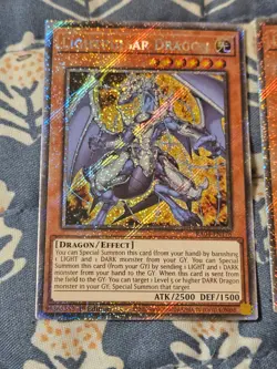 Yugioh! Lightpulsar Dragon x3 (Platinum Secret Rare) RA04-EN176 1st Edition NM - Image 2