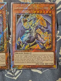 Yugioh! Lightpulsar Dragon x3 (Platinum Secret Rare) RA04-EN176 1st Edition NM - Image 4