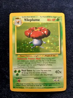 No Symbol Error Vileplume Jungle Holo NM Vintage Pokemon 1999 - Image 1