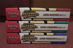 Pokemon Ascended Heroes Mega EX Box Feraligatr Emboar Meganium Set of 3 Sealed - Image 2