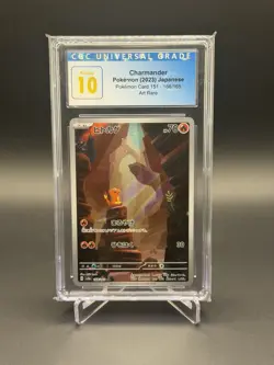 ✨ PRISTINE CGC 10 ✨ Charmander 168/165 AR Japanese Scarlet & Violet 151 Pokemon - Image 1