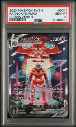 PSA 10 - DEOXYS VMAX - GG45/GG70 SWORD SHIELD CROWN ZENITH POKEMON - Image 1