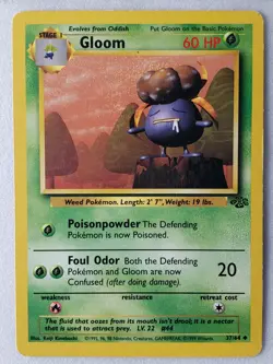 Gloom 37/64 PL - Original 1999 Jungle Set Pokemon Card $2 Combined Shipping - Image 1