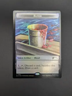 Magic MTG Secret Lair Blood Token Jaws Holo Foil T 2180 NM Card - Image 1