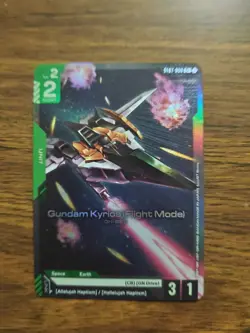 Gundam Kyrios (Flight Mode) ST07-008 (C+) Gundam Card Game Foil NM - Image 1