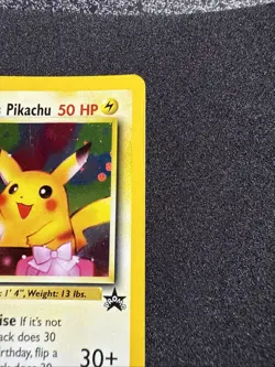 Pokemon Birthday Pikachu #24 Vintage Holo Black Star Promo Card LP/NM - Image 4