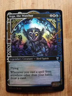 Vega, The Watcher - Showcase - Foil - Kaldheim - NM - EN - 332 - Image 1