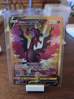 Pokemon TCG Galarian Moltres V Card 183/172 Brilliant Stars Secret Rare - Image 1