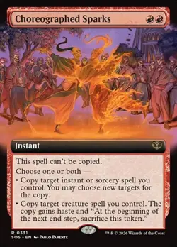 Choreographed Sparks - Foil Extended Art SOS NM MTG - Image 1