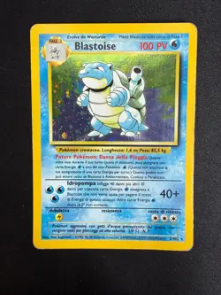 Pokemon Blastoise 2/102 Set Base Rara Holo Unlimited Wizards ITA Carte Vintage - Image 1
