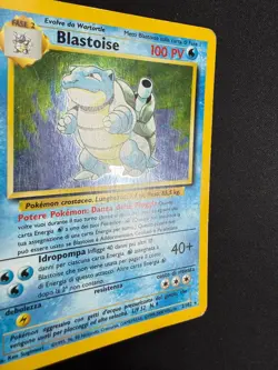 Pokemon Blastoise 2/102 Set Base Rara Holo Unlimited Wizards ITA Carte Vintage - Image 3