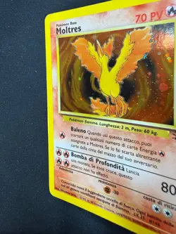 Pokemon Moltres 12/62 Fossil Rara Holo Unlimited Wizards ITA Carte Vintage - Image 4
