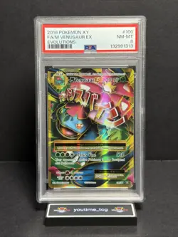 2016 Pokemon Xy Evolutions Fa M Venusaur Ex #100 PSA 8 - Image 1