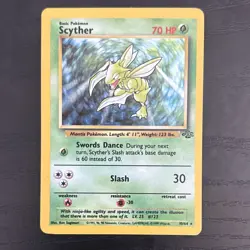 Pokemon Scyther Jungle 10/64 Holo Rare 70 HP Unlimited Basic Ken Sugimori - Image 1