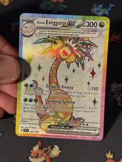 Pokemon Cards Alolan Exeggutor ex 225/191 Secret Rare Surging Sparks - (NM) - Image 2