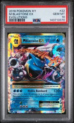 2016 Pokemon XY Evolutions M Blastoise EX #22/108 PSA 10 Gem Mint - Ultra Rare - Image 1