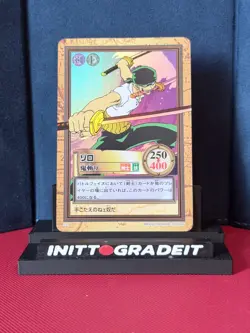 Roronoa Zoro C07 Holo Hyper Battle Carddass One Piece Card Game Japan in 1999 - Image 1