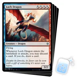 LOCH DRAGON X4 Throne Of Eldraine ELD Magic MTG MINT CARD - Image 1