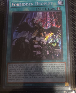 Yu-Gi-Oh! Forbidden Droplet Spell Card 1st Ed RA01-EN064 25th Anniversary - Image 1