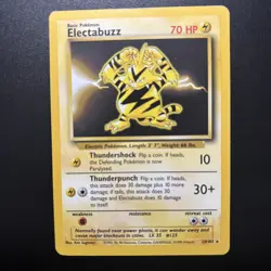 Pokemon Card Unlimited Edition Rare Non Holo Base Set 1999 Electabuzz 20/102... - Image 1