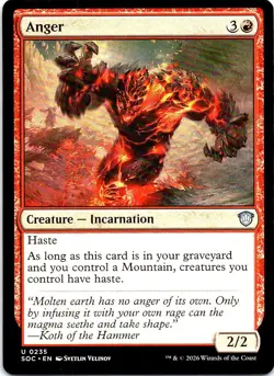 Anger 235 Uncommon Commander: Secrets of Strixhaven Magic: The Gathering NM - Image 1