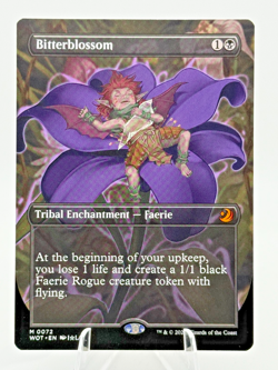 MTG: Bitterblossom (M-72) Foil -Wilds of Eldraine: Enchanting Tales - Image 1