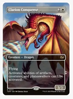1x MTG Clarion Conqueror (Borderless) Tarkir Rare! NM Mint! - Image 1