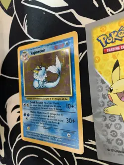 Pokemon Vaporeon 12/64 No Symbol Error Jungle Holographic 061 💎NM💎 - Image 3