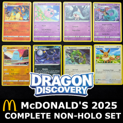 Pokemon McDonalds 2025 Dragon Discovery M24EN TCG - Complete Non-Holo Set - Image 1