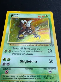Pokemon Pinsir 9/64 Jungle Rara Holo Unlimited Wizards ITA Carte Vintage - Image 4