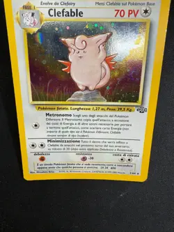 Pokemon Clefable 1/64 Jungle Rara Holo Unlimited Wizards ITA Carte Vintage - Image 3