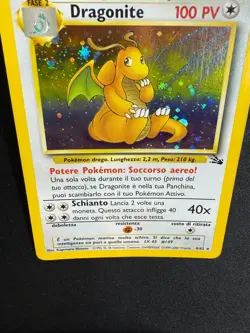 Pokemon Dragonite 4/62 Fossil Rara Holo Unlimited Wizards ITA Carte Vintage - Image 3