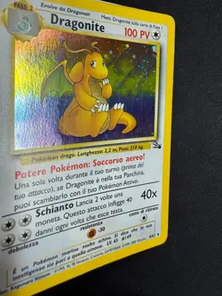 Pokemon Dragonite 4/62 Fossil Rara Holo Unlimited Wizards ITA Carte Vintage - Image 5