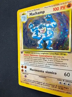 Pokemon Machamp 8/102 Set Base Rara Holo Prima Edizione Wizards IT Carte Vintage - Image 4