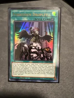 YUGIOH FORBIDDEN DROPLET LED9-EN056 1ST ED UR M/NM - Image 1