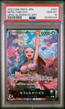 [PSA 10] One Piece Japanese card - Vivi OP04-001 Alternate Art GEM Mint - Image 1