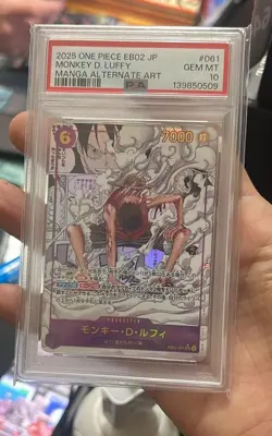 PSA 10 Luffy SEC EB02-061 Manga Alt Art Parallel 25th One Piece Card giapponese - Image 1