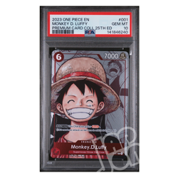 One Piece Card Monkey D. Luffy P-001 25th Anniversary Promo EN - PSA 10 GEM MT - Image 1