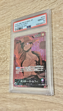 PSA 10 Monkey D Luffy EB02-010 Parallel Anime 25th Collection ONE PIECE Japanese - Image 3