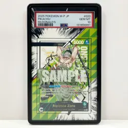 ONE PIECE TCG EXTENDED ART MAGNETIC CASE PSA CARD RORONOA ZORO OP12-020 LEADER - Image 1