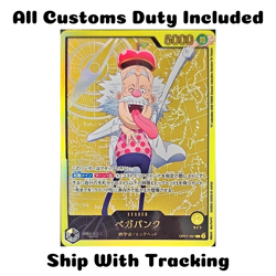 ONE PIECE TCG JAPANESE CARD EB02 ANIME 25TH Gold Text Vegapunk OP07-097 Leader - Image 1