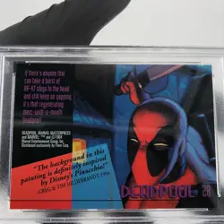PSA 7 Marvel Card Deadpool 28 Gold Foil Signature Masterpieces 1994 - Image 5
