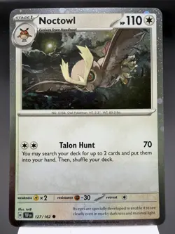 Noctowl 127/162 - Cosmos Holo Promo - Temporal Forces Pokemon Card MINT - Image 1