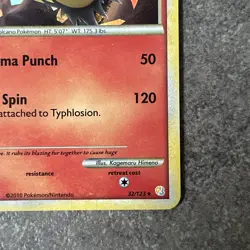 Typhlosion 32/123 HGSS Holo Rare Pokemon Card LP - Image 2