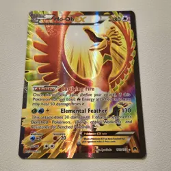 Pokemon TCG Ho-Oh EX Full Art Ultra Holo Rare Card 121/122 XY Breakpoint 2016 - Image 2